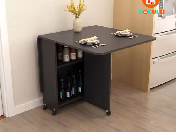Bàn ăn thông minh xếp gọn có bánh xe không kèm ghế Nolulu - BAX01