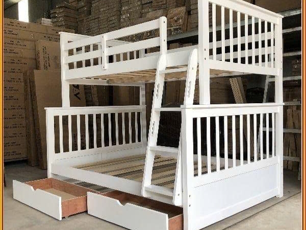 Giường 2 Tầng Xuất Khẩu Mano (1m2/1m4) + 2 Hộc Tủ