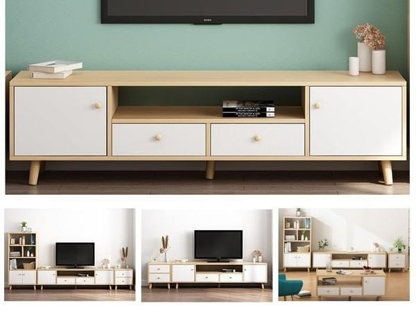 Kệ Tivi Kèm Kệ Sách Trang Trí KTV-02